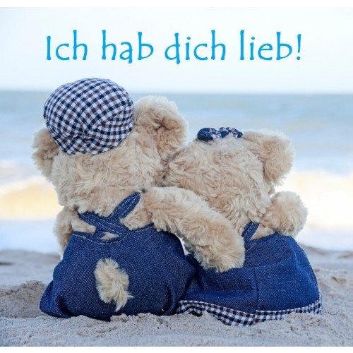 Untersetzer-Set Ich hab dich lieb