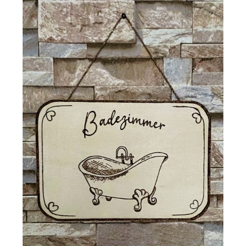 Deko-Schild Badezimmer
