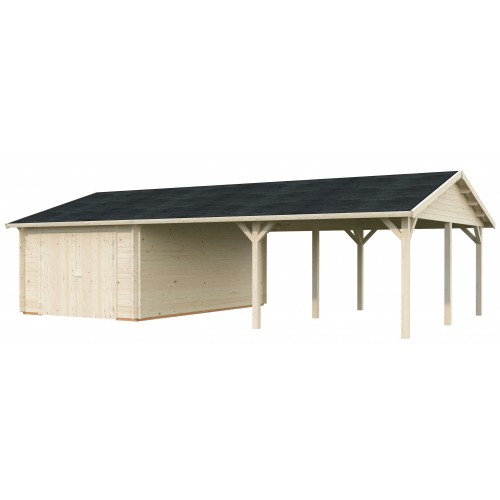 Garage Petrona mit Holztor 976x550cm