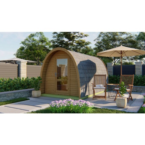 Pod-Sauna 230x396cm - Thermoholz
