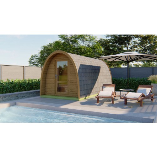 Pod-Sauna 230x480cm - Thermoholz