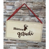 Deko-Schild Hütten Gaudi