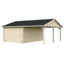 Garage Panthea mit Holztor 673x550cm